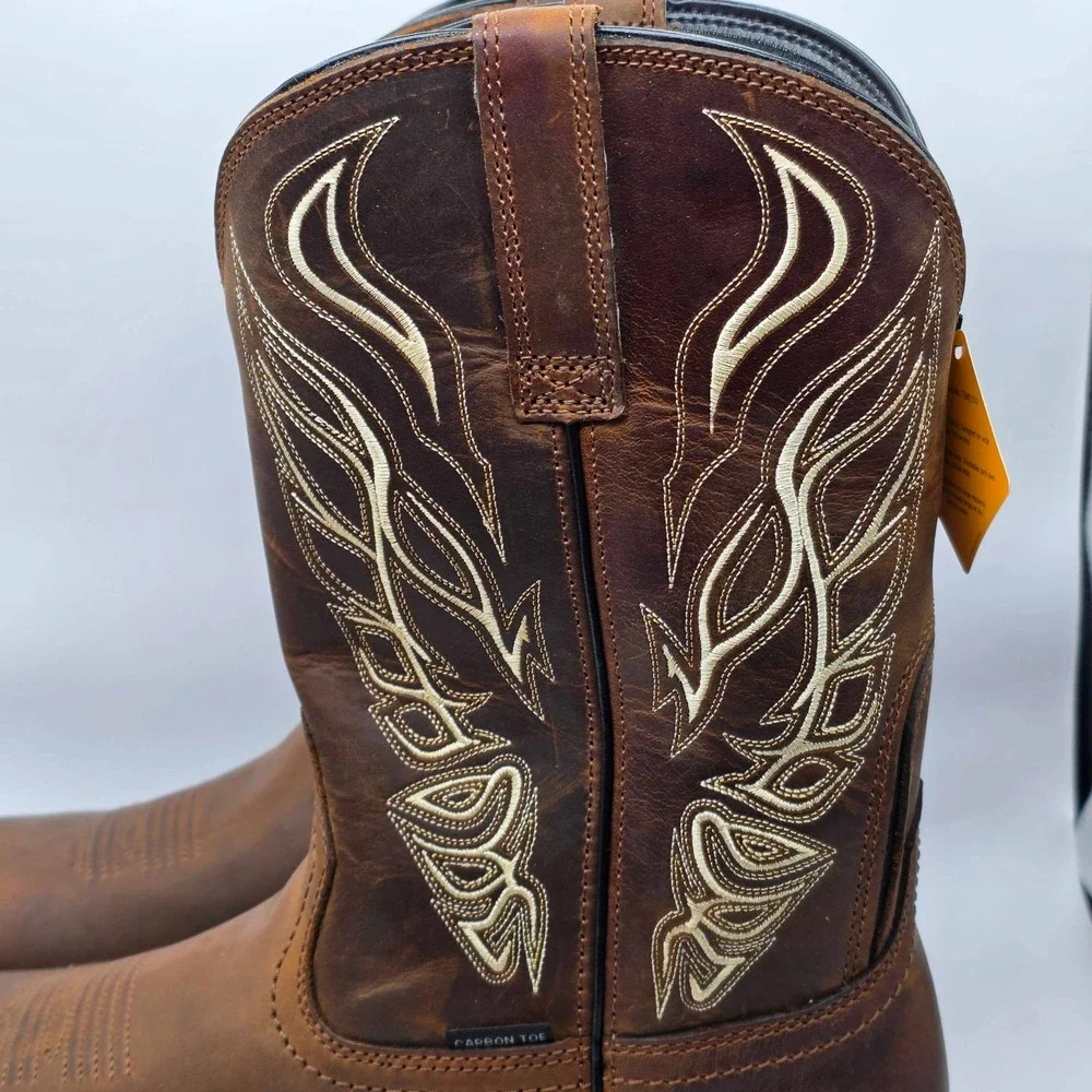 Ariat WorkHog XT Phoenix Carbon Toe Pull On Work Boots Men's 12 EE Brown NWT